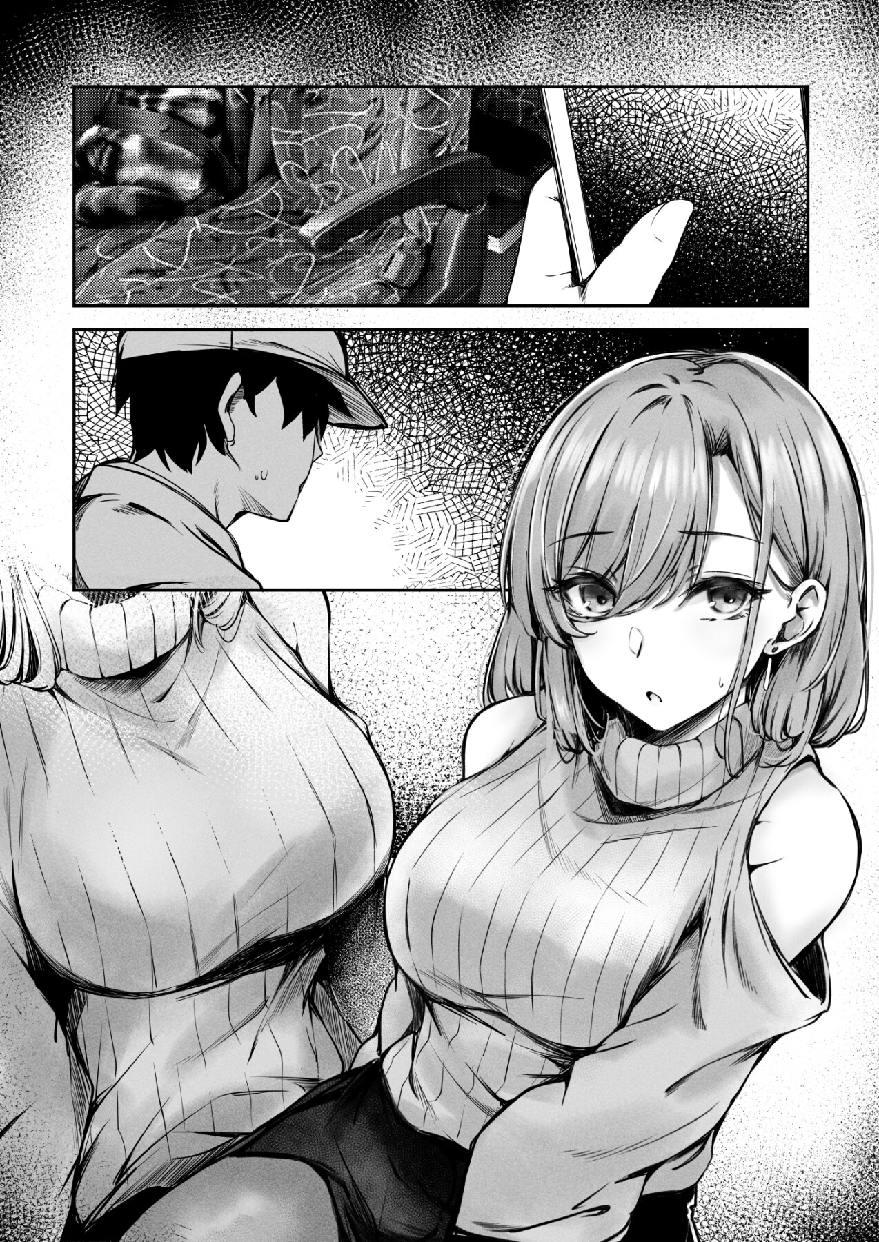 Hentai Manga Comic-The Lady Next To Me Was Too Lewd I Masturbated And She Secretly Helped Me Out-Read-23